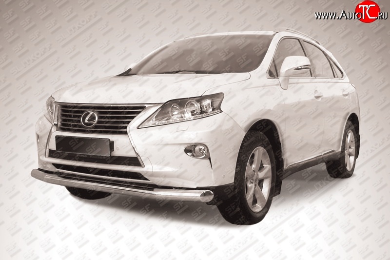 19 299 р. Одинарная защита переднего бампера диаметром 76 мм Slitkoff Lexus RX350 AL10 рестайлинг (2012-2015) (Нержавейка, Полированная)  с доставкой в г. Вологда