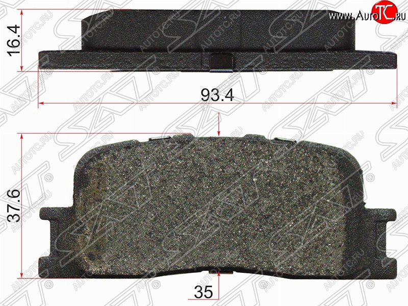 599 р. Колодки тормозные задние SAT (93.4*37.6*16 mm)  Toyota Camry  XV30 - Windom  с доставкой в г. Вологда