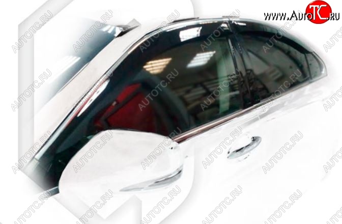 2 079 р. Дефлектора окон CA-Plastic  Lexus ES350  XV40 (2006-2012) дорестайлинг, рестайлинг (Classic полупрозрачный, Без хром.молдинга)  с доставкой в г. Вологда