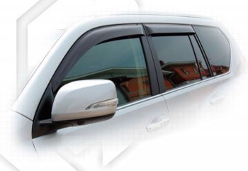 2 299 р. Дефлектора окон CA-Plastiс Lexus GX460 J150 дорестайлинг (2009-2013) (серия Classic полупрозрачный, Без хром.молдинга, Крепление только на скотч)  с доставкой в г. Вологда. Увеличить фотографию 2