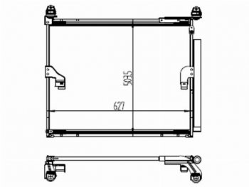 Радиатор кондиционера SAT Lexus GX460  J150 (2009-2013), Toyota 4Runner  N280 (2009-2013), Toyota Land Cruiser Prado  J150 (2009-2013)