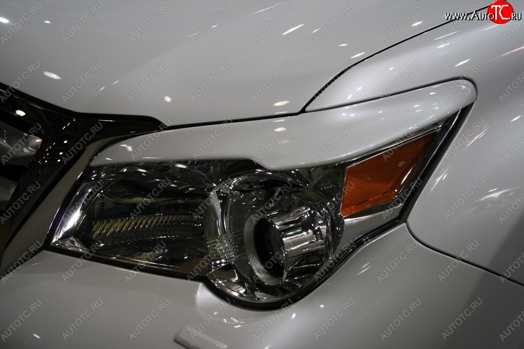 4 849 р. Реснички на фары F-SPORT Lexus GX460 J150 дорестайлинг (2009-2013) (Неокрашенные)  с доставкой в г. Вологда