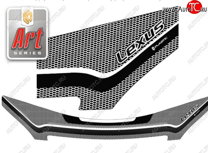 2 599 р. Дефлектор капота CA-Plastiс  Lexus GX470  J120 (2002-2007) дорестайлинг (Серия Art черная)  с доставкой в г. Вологда
