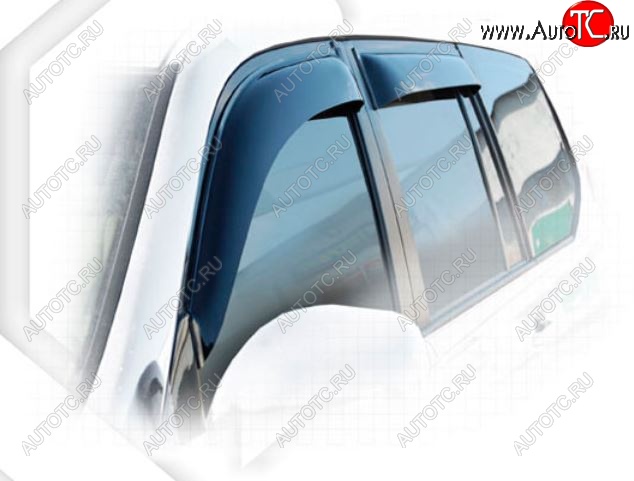 2 079 р. Дефлектора окон CA-Plastiс Lexus GX470 J120 дорестайлинг (2002-2007) (Classic полупрозрачный, Без хром.молдинга, Крепление только на скотч)  с доставкой в г. Вологда