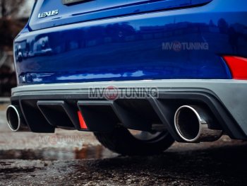 16 499 р. Диффузор заднего бампера MV tuning (со стоп сигналом и килями) Lexus IS250 XE30 седан дорестайлинг (2013-2016) (Неокрашенный)  с доставкой в г. Вологда. Увеличить фотографию 2