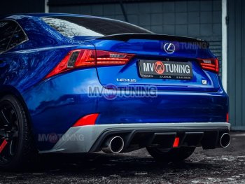 16 499 р. Диффузор заднего бампера MV tuning (со стоп сигналом и килями) Lexus IS250 XE30 седан дорестайлинг (2013-2016) (Неокрашенный)  с доставкой в г. Вологда. Увеличить фотографию 4
