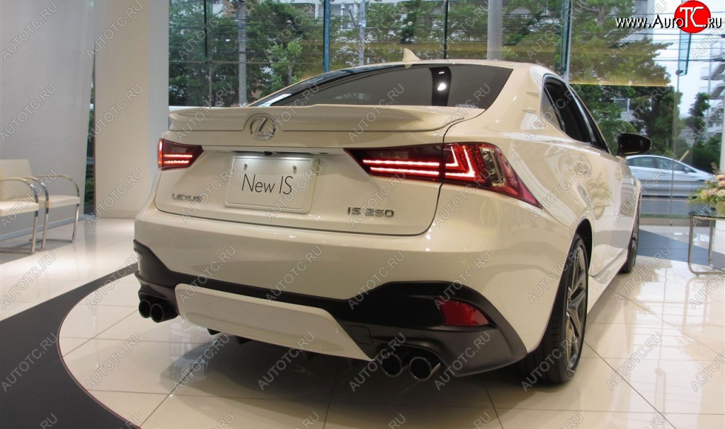 14 099 р. Накладка с диффузором на задний бампер TRD F-SPORT Lexus IS250 XE30 седан дорестайлинг (2013-2016) (Неокрашенная)  с доставкой в г. Вологда