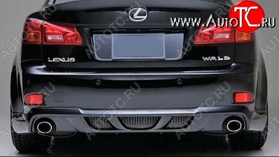 7 999 р. Накладка на задний бампер CT Lexus IS250 XE20 седан дорестайлинг (2005-2013) (Неокрашенная)  с доставкой в г. Вологда