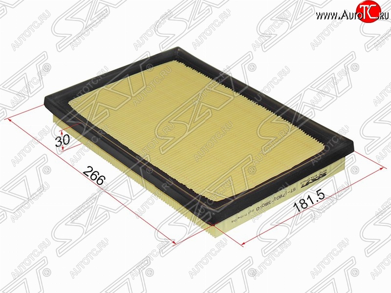 299 р. Фильтр воздушный двигателя SAT (266х181.5х30 mm)  Lexus LS460  XF40 (2006-2012), Lexus LS600HL  XF40 (2006-2009), Toyota Camry ( XV50,  XV55) (2011-2018)  с доставкой в г. Вологда