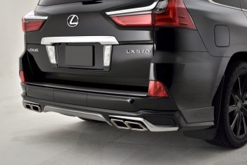 22 699 р. Накладка заднего бампера Автократ (без глушителя) Lexus LX450d J200 2-ой рестайлинг (2015-2022) (Неокрашенная)  с доставкой в г. Вологда. Увеличить фотографию 2