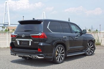 22 699 р. Накладка заднего бампера Автократ (без глушителя) Lexus LX450d J200 2-ой рестайлинг (2015-2022) (Неокрашенная)  с доставкой в г. Вологда. Увеличить фотографию 5