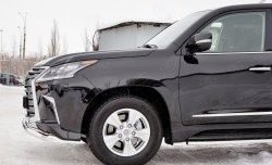17 999 р. Защита переднего бампера (Ø63 мм, нержавейка) SLITKOFF Lexus LX450d J200 2-ой рестайлинг (2015-2022)  с доставкой в г. Вологда. Увеличить фотографию 3