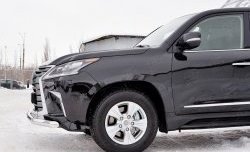 17 699 р. Защита переднего бампера (Ø76 мм, нержавейка) SLITKOFF Lexus LX450d J200 2-ой рестайлинг (2015-2022)  с доставкой в г. Вологда. Увеличить фотографию 3