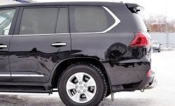 16 899 р. Защита заднего бампера (Ø63 мм, нержавейка, NOT F-SPORT/HERITAGE) SLITKOFF Lexus LX450d J200 2-ой рестайлинг (2015-2022)  с доставкой в г. Вологда. Увеличить фотографию 3