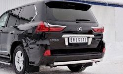 16 899 р. Защита заднего бампера (Ø63 мм, нержавейка, NOT F-SPORT/HERITAGE) SLITKOFF Lexus LX450d J200 2-ой рестайлинг (2015-2022)  с доставкой в г. Вологда. Увеличить фотографию 4