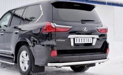 17 849 р. Защита заднего бампера (Ø63 мм, нержавейка, NOT F-SPORT/HERITAGE) SLITKOFF Lexus LX450d J200 2-ой рестайлинг (2015-2022)  с доставкой в г. Вологда. Увеличить фотографию 4