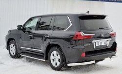 15 299 р. Защита заднего бампера (Ø76 мм уголки, нержавейка) SLITKOFF Lexus LX450d J200 2-ой рестайлинг (2015-2022)  с доставкой в г. Вологда. Увеличить фотографию 2