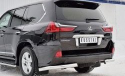 15 299 р. Защита заднего бампера (Ø76 мм уголки, нержавейка) SLITKOFF Lexus LX450d J200 2-ой рестайлинг (2015-2022)  с доставкой в г. Вологда. Увеличить фотографию 4