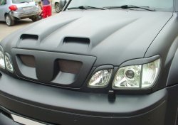 4 149 р. Реснички на фары CUSTOM Lexus LX470 J100 дорестайлинг (1998-2002) (Неокрашенные)  с доставкой в г. Вологда. Увеличить фотографию 2