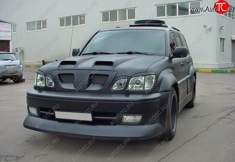 4 149 р. Реснички на фары CUSTOM Lexus LX470 J100 дорестайлинг (1998-2002) (Неокрашенные)  с доставкой в г. Вологда