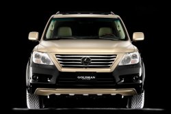 11 949 р. Накладка на передний бампер Goldman Lexus LX570 J200 дорестайлинг (2007-2012) (Неокрашенная)  с доставкой в г. Вологда. Увеличить фотографию 2