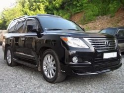 15 349 р. Накладка на передний бампер LX MODE Lexus LX570 J200 дорестайлинг (2007-2012) (Неокрашенная)  с доставкой в г. Вологда. Увеличить фотографию 2