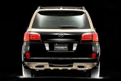 15 349 р. Накладка на задний бампер GOLDMAN DAMD Lexus LX570 J200 дорестайлинг (2007-2012) (Неокрашенная)  с доставкой в г. Вологда. Увеличить фотографию 2