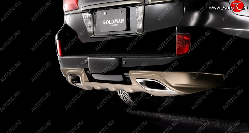 15 349 р. Накладка на задний бампер GOLDMAN DAMD Lexus LX570 J200 дорестайлинг (2007-2012) (Неокрашенная)  с доставкой в г. Вологда