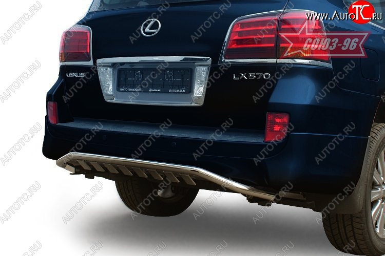 29 609 р. Защита заднего бампера Souz-96 (d60) Lexus LX570 J200 дорестайлинг (2007-2012)  с доставкой в г. Вологда