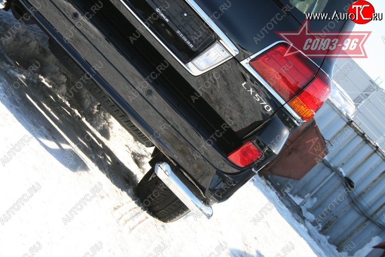 18 629 р. Защита заднего бампера из боковых уголков Sport Souz-96 (d76) Lexus LX570 J200 дорестайлинг (2007-2012)  с доставкой в г. Вологда