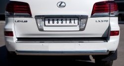 16 749 р. Защита заднего бампера (Ø76 мм, нержавейка) SLITKOFF Lexus LX570 J200 дорестайлинг (2007-2012)  с доставкой в г. Вологда. Увеличить фотографию 2
