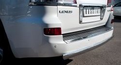 13 999 р. Защита заднего бампера (Ø75х42 мм, нержавейка) Russtal Lexus LX570 J200 дорестайлинг (2007-2012)  с доставкой в г. Вологда. Увеличить фотографию 2