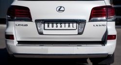 13 999 р. Защита заднего бампера (Ø75х42 мм, нержавейка) Russtal Lexus LX570 J200 дорестайлинг (2007-2012)  с доставкой в г. Вологда. Увеличить фотографию 4