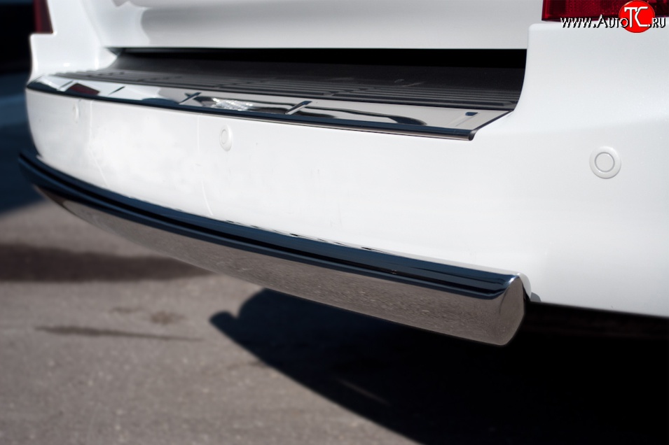 13 999 р. Защита заднего бампера (Ø75х42 мм, нержавейка) Russtal Lexus LX570 J200 дорестайлинг (2007-2012)  с доставкой в г. Вологда