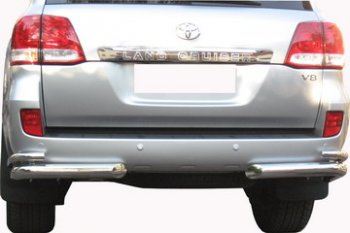 10 999 р. Защита заднего бампера WINBO (уголки, Ø76 и 38 мм, нержавейка) Lexus LX570 J200 дорестайлинг (2007-2012)  с доставкой в г. Вологда. Увеличить фотографию 3