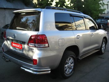 10 999 р. Защита заднего бампера WINBO (уголки, Ø76 и 38 мм, нержавейка) Lexus LX570 J200 дорестайлинг (2007-2012)  с доставкой в г. Вологда. Увеличить фотографию 5