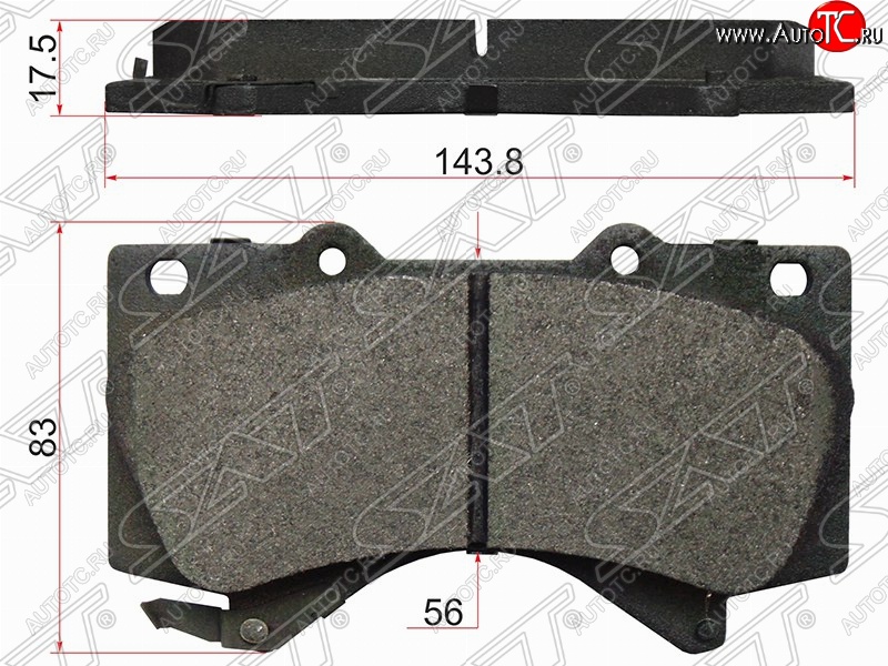 1 289 р. Колодки тормозные SAT (передние) Toyota Land Cruiser 200 1-ый рестайлинг (2012-2015)  с доставкой в г. Вологда