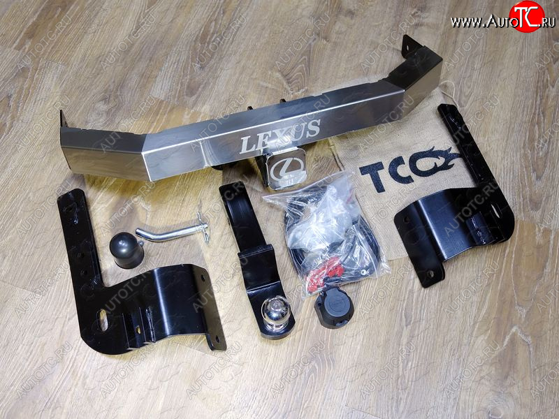 21 999 р. Фаркоп (тягово-сцепное устройство) TCC (Superior, надпись Lexus) Lexus LX570 J200 2-ой рестайлинг (2015-2022) (Оцинкованный, шар E - нержавейка)  с доставкой в г. Вологда