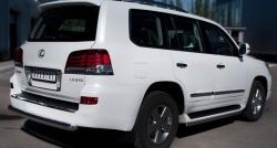 16 749 р. Одинарная защита заднего бампера из трубы диаметром 76 мм SLITKOFF Lexus LX570 J200 1-ый рестайлинг (2012-2015)  с доставкой в г. Вологда. Увеличить фотографию 4