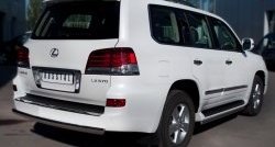 13 999 р. Защита заднего бампера (Ø75x42 мм, нержавейка) Russtal Lexus LX570 J200 1-ый рестайлинг (2012-2015)  с доставкой в г. Вологда. Увеличить фотографию 3