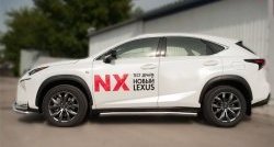 19 999 р. Защита порогов из круглой трубы диаметром 63 мм F SPORT SLITKOFF Lexus NX200T Z10 (2014-2017)  с доставкой в г. Вологда. Увеличить фотографию 3