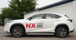 13 399 р. Широкая защита порогов F SPORT Russtal Lexus NX200T Z10 (2014-2017) (Текстура поверхности листа №1)  с доставкой в г. Вологда. Увеличить фотографию 4