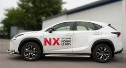 13 399 р. Широкая защита порогов F SPORT Russtal Lexus NX200T Z10 (2014-2017) (Текстура поверхности листа №1)  с доставкой в г. Вологда. Увеличить фотографию 6