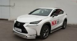 13 399 р. Широкая защита порогов F SPORT Russtal Lexus NX200T Z10 (2014-2017) (Текстура поверхности листа №1)  с доставкой в г. Вологда. Увеличить фотографию 7