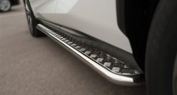 13 399 р. Широкая защита порогов F SPORT Russtal Lexus NX200T Z10 (2014-2017) (Текстура поверхности листа №1)  с доставкой в г. Вологда. Увеличить фотографию 8