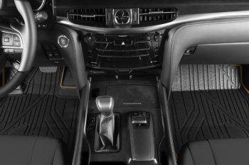 8 449 р. Коврик в салони премиум-класса Kvest (черный/бежевый) Lexus NX200T Z10 (2014-2017)  с доставкой в г. Вологда. Увеличить фотографию 2