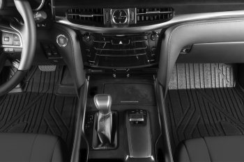 8 449 р. Коврик в салони премиум-класса Kvest (черный/серый) Lexus NX200T Z10 (2014-2017)  с доставкой в г. Вологда. Увеличить фотографию 2