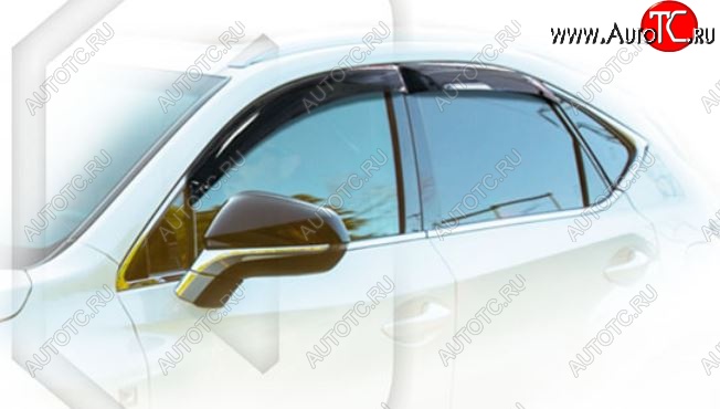 1 999 р. Дефлектора окон CA-Plastiс Lexus NX300h Z10 дорестайлинг (2014-2017) (Classic полупрозрачный, Без хром.молдинга)  с доставкой в г. Вологда