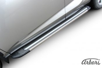 12 509 р. Порожки для ног Arbori Luxe Black Lexus NX300h Z10 дорестайлинг (2014-2017)  с доставкой в г. Вологда. Увеличить фотографию 2