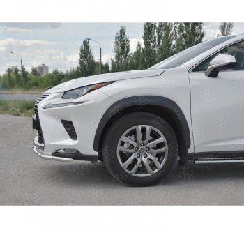 15 849 р. Защита переднего бампера (Ø42 мм, нержавейка) SLITKOFF Lexus NX300h Z10 дорестайлинг (2014-2017)  с доставкой в г. Вологда. Увеличить фотографию 2